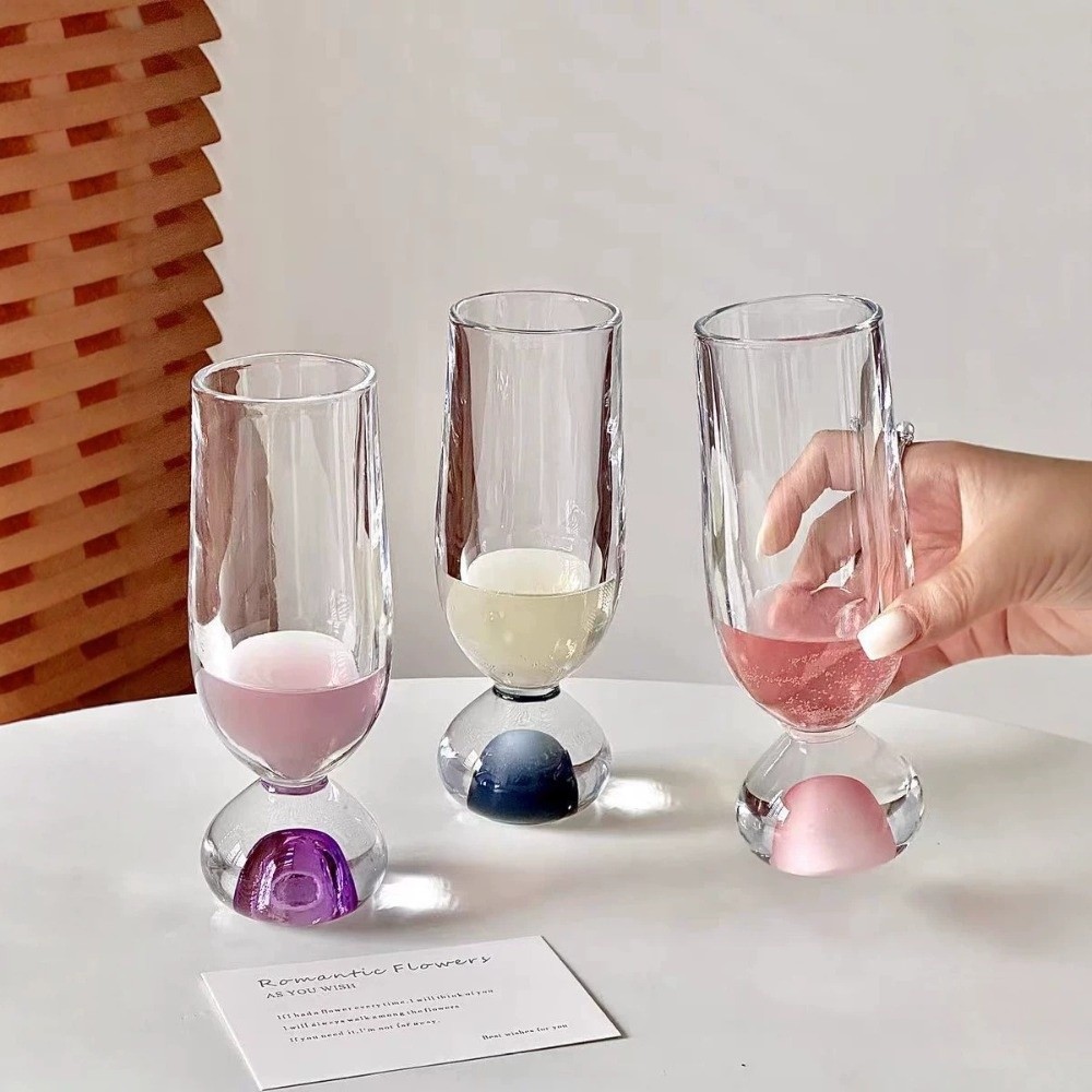 Wine Beer Tasting - Креативный стеклянный бокал с круглым дном