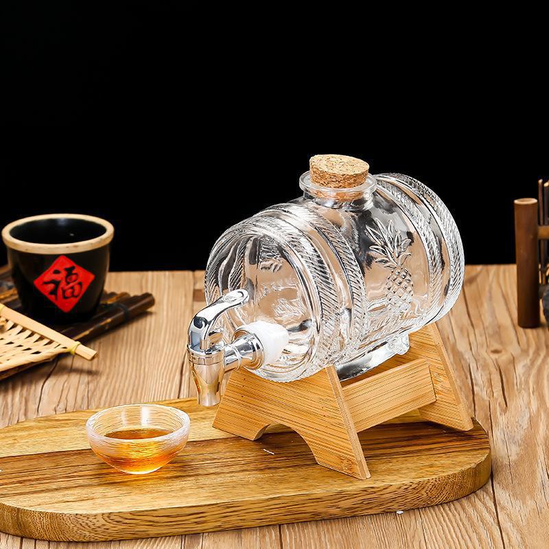 Wine Beer The Whiskey - 1л стеклянная бочка для виски, винная