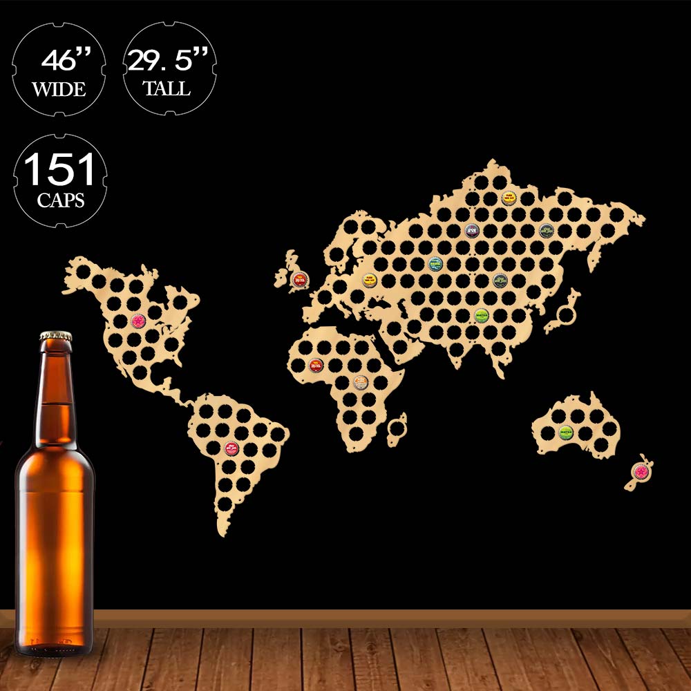 Деревянная карта мира – обзор и цена Craft Beer & Wine U-